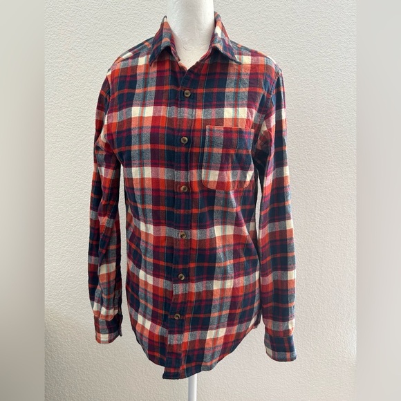 J. CREW Women Plaid Button-Up Shirt size XS slim - Picture 1 of 6